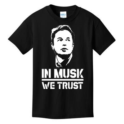 In Musk We Trust Elon Musk Kids T-Shirt