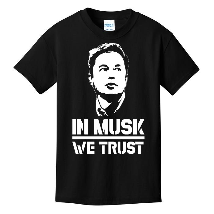 In Musk We Trust Elon Musk Kids T-Shirt