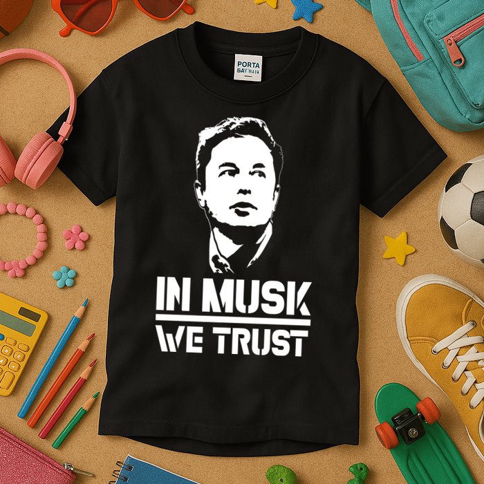 In Musk We Trust Elon Musk Kids T-Shirt
