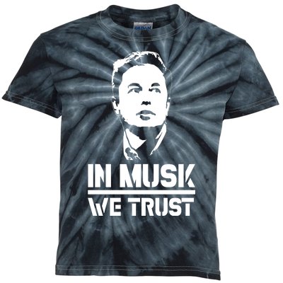 In Musk We Trust Elon Musk Kids Tie-Dye T-Shirt