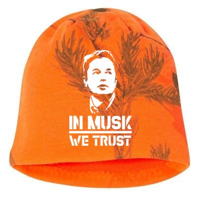 In Musk We Trust Elon Musk Kati - Camo Knit Beanie