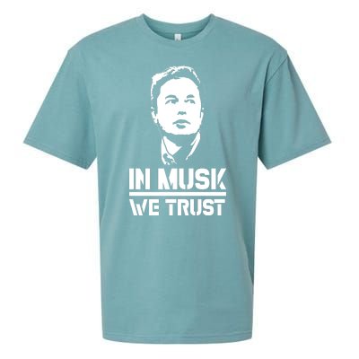 In Musk We Trust Elon Musk Sueded Cloud Jersey T-Shirt