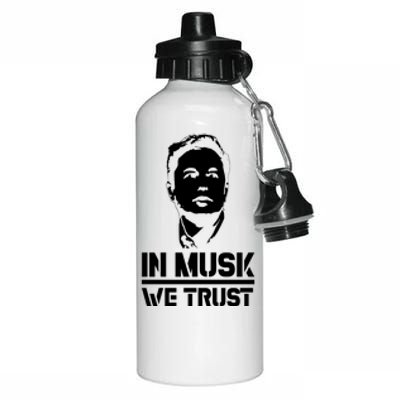 In Musk We Trust Elon Musk Aluminum Water Bottle