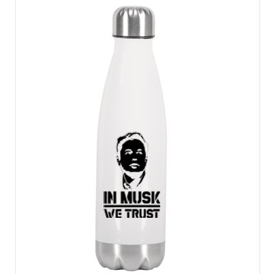 In Musk We Trust Elon Musk Stainless Steel Insulated Water Bottle