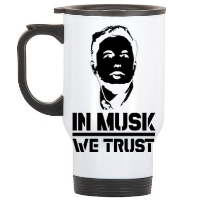 In Musk We Trust Elon Musk Stainless Steel Travel Mug