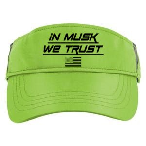 In Musk We Trust USA Flag Elon Funny Adult Drive Performance Visor