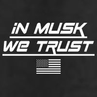 In Musk We Trust USA Flag Elon Funny 7 Panel Mesh Trucker Snapback Hat