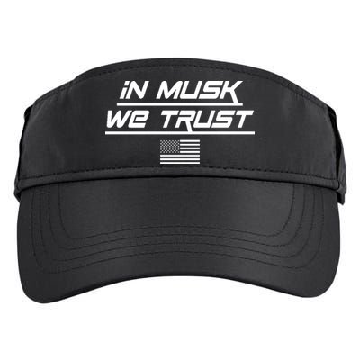 In Musk We Trust USA Flag Elon Funny Adult Drive Performance Visor