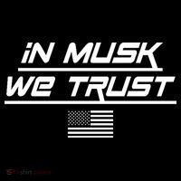 In Musk We Trust USA Flag Elon Funny Drawstring Bag