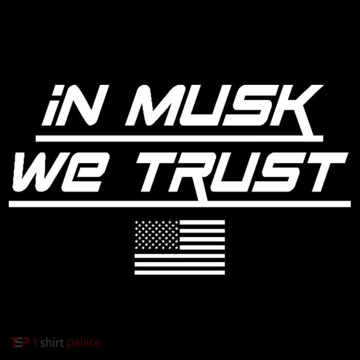 In Musk We Trust USA Flag Elon Funny Drawstring Bag