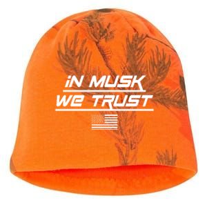 In Musk We Trust USA Flag Elon Funny Kati - Camo Knit Beanie