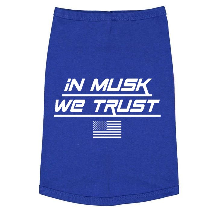 In Musk We Trust USA Flag Elon Funny Doggie Tank