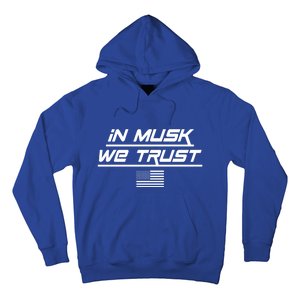 In Musk We Trust USA Flag Elon Funny Hoodie