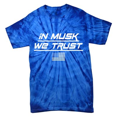 In Musk We Trust USA Flag Elon Funny Tie-Dye T-Shirt