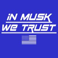 In Musk We Trust USA Flag Elon Funny Women's V-Neck T-Shirt