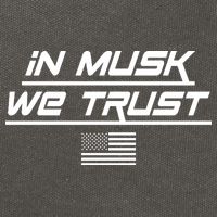 In Musk We Trust USA Flag Elon Funny Cotton Canvas Backpack