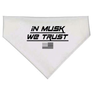 In Musk We Trust USA Flag Elon Funny USA-Made Doggie Bandana