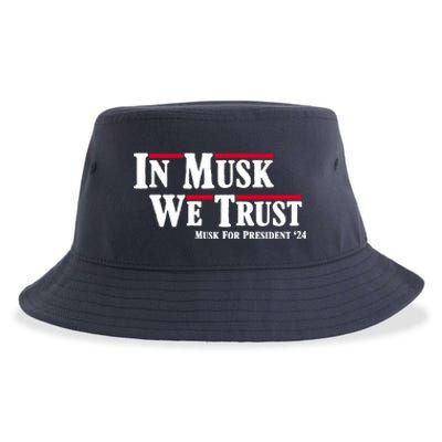 In Musk We Trust Musk For President 2024 Sustainable Bucket Hat