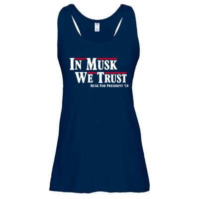 In Musk We Trust Musk For President 2024 Ladies Essential Flowy Tank