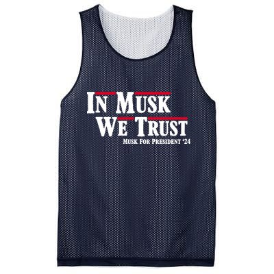 In Musk We Trust Musk For President 2024 Mesh Reversible Basketball Jersey Tank