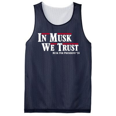 In Musk We Trust Musk For President 2024 Mesh Reversible Basketball Jersey Tank