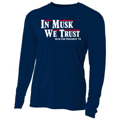 In Musk We Trust Musk For President 2024 Cooling Performance Long Sleeve Crew