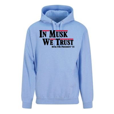 In Musk We Trust Musk For President 2024 Unisex Surf Hoodie