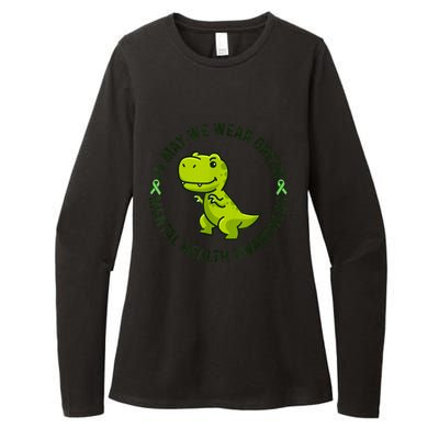 In May We Wear Green For Mental Health Awareness Month Womens CVC Long Sleeve Shirt