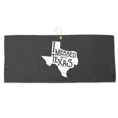 I Messed With Texas Dont Mess With This Texan Large Microfiber Waffle Golf Towel