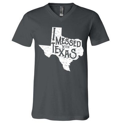 I Messed With Texas Dont Mess With This Texan V-Neck T-Shirt