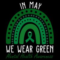 In May We Wear Green For Mental Health Awareness 16 in Basic Backpack