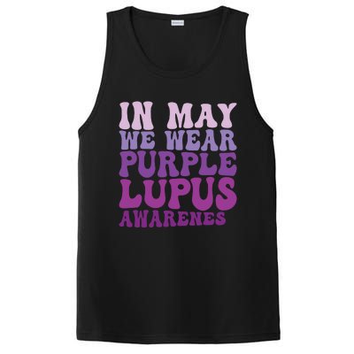 In May We Wear Purple Lupus Awareness Month Groovy PosiCharge Competitor Tank