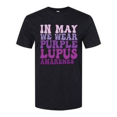 In May We Wear Purple Lupus Awareness Month Groovy Softstyle® CVC T-Shirt