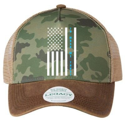 In Musk We Trust USA United States Flag Elon Funny Legacy Tie Dye Trucker Hat