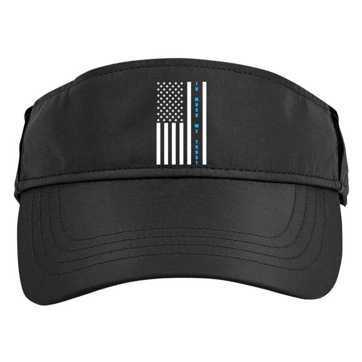 In Musk We Trust USA United States Flag Elon Funny Adult Drive Performance Visor