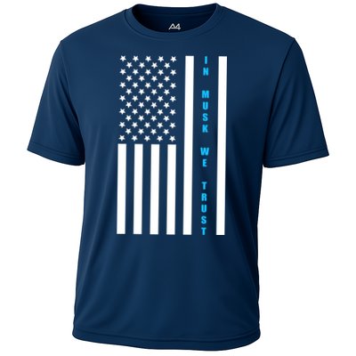 In Musk We Trust USA United States Flag Elon Funny Performance Shirt