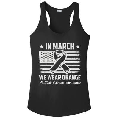 In March We Wear Orange For Multiple Sclerosis Awareness Ms Ladies PosiCharge Competitor Racerback Tank