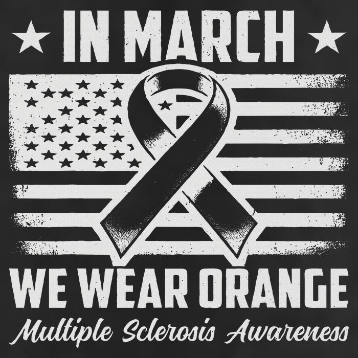 In March We Wear Orange For Multiple Sclerosis Awareness Ms Golf Towel