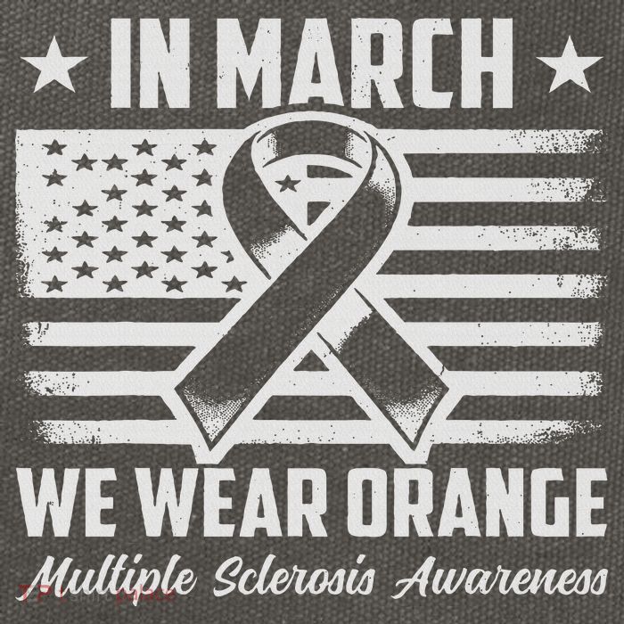 In March We Wear Orange For Multiple Sclerosis Awareness Ms Cotton Canvas Backpack