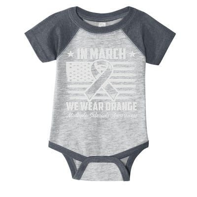 In March We Wear Orange For Multiple Sclerosis Awareness Ms Infant Baby Jersey Bodysuit