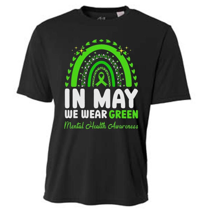 In May We Wear Green Mental Health Awareness Cooling Performance Crew T-Shirt