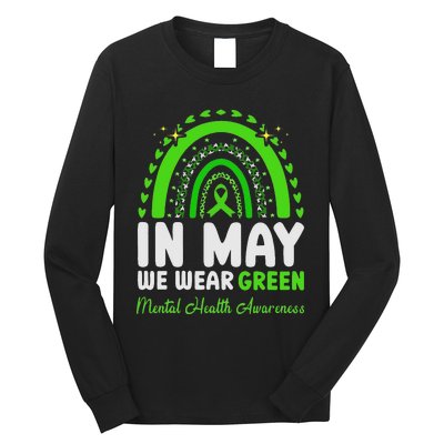 In May We Wear Green Mental Health Awareness Long Sleeve Shirt