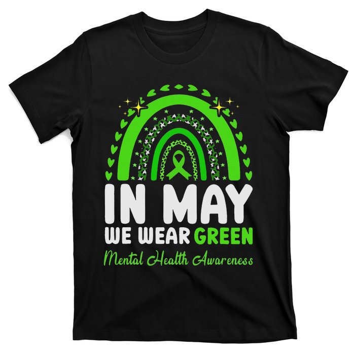 In May We Wear Green Mental Health Awareness T-Shirt