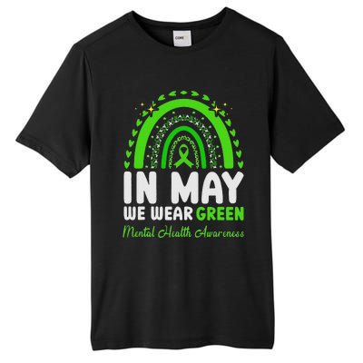 In May We Wear Green Mental Health Awareness Tall Fusion ChromaSoft Performance T-Shirt