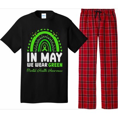 In May We Wear Green Mental Health Awareness Pajama Set