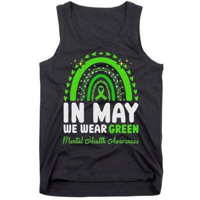 In May We Wear Green Mental Health Awareness Tank Top