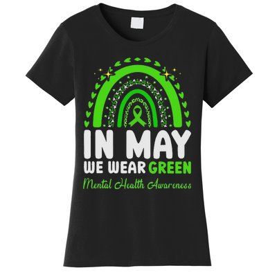 In May We Wear Green Mental Health Awareness Women's T-Shirt