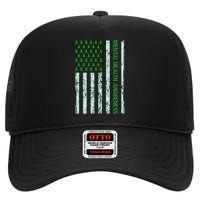 In May We Wear Green Mental Health Awareness Month High Crown Mesh Back Trucker Hat