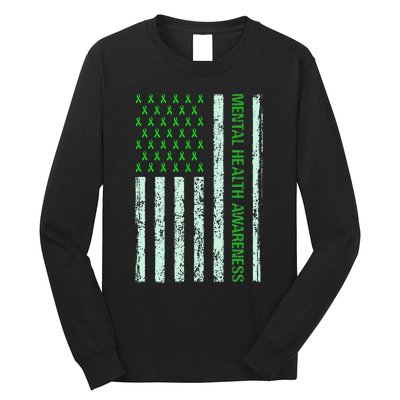 In May We Wear Green Mental Health Awareness Month Long Sleeve Shirt