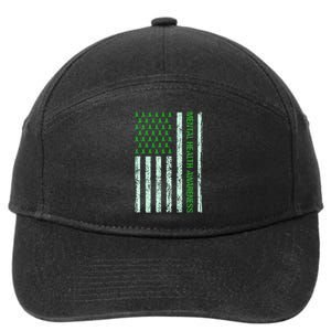 In May We Wear Green Mental Health Awareness Month 7-Panel Snapback Hat